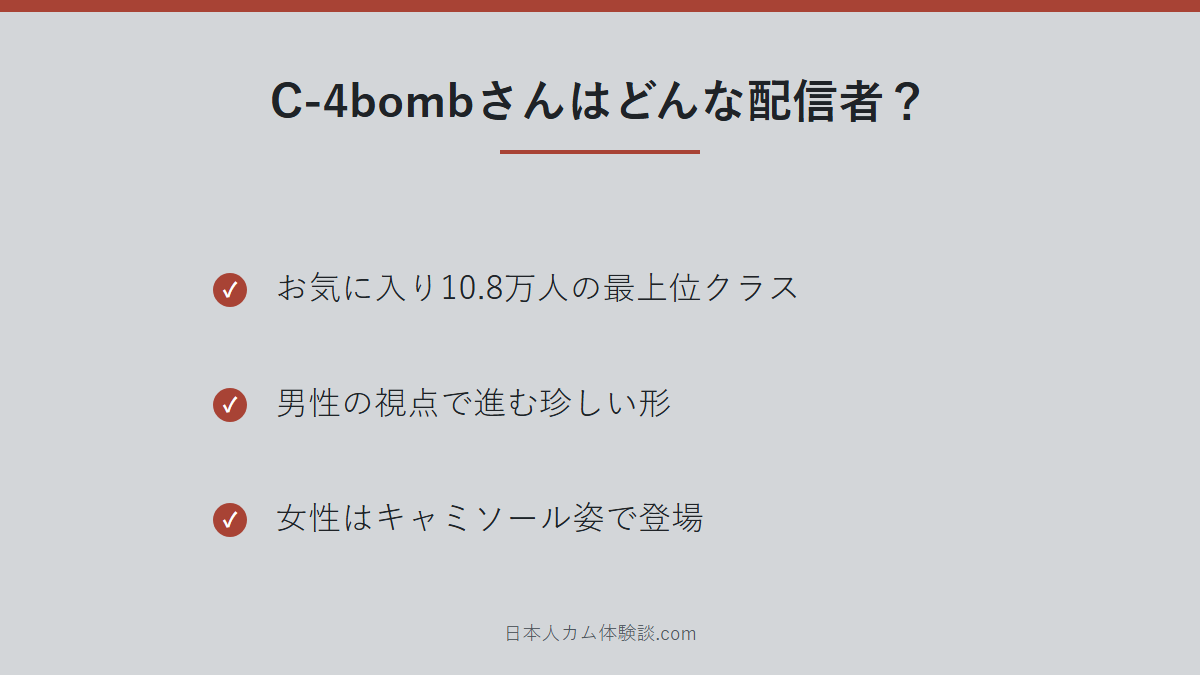 C-4bombさんのどんな配信者かのまとめ画像