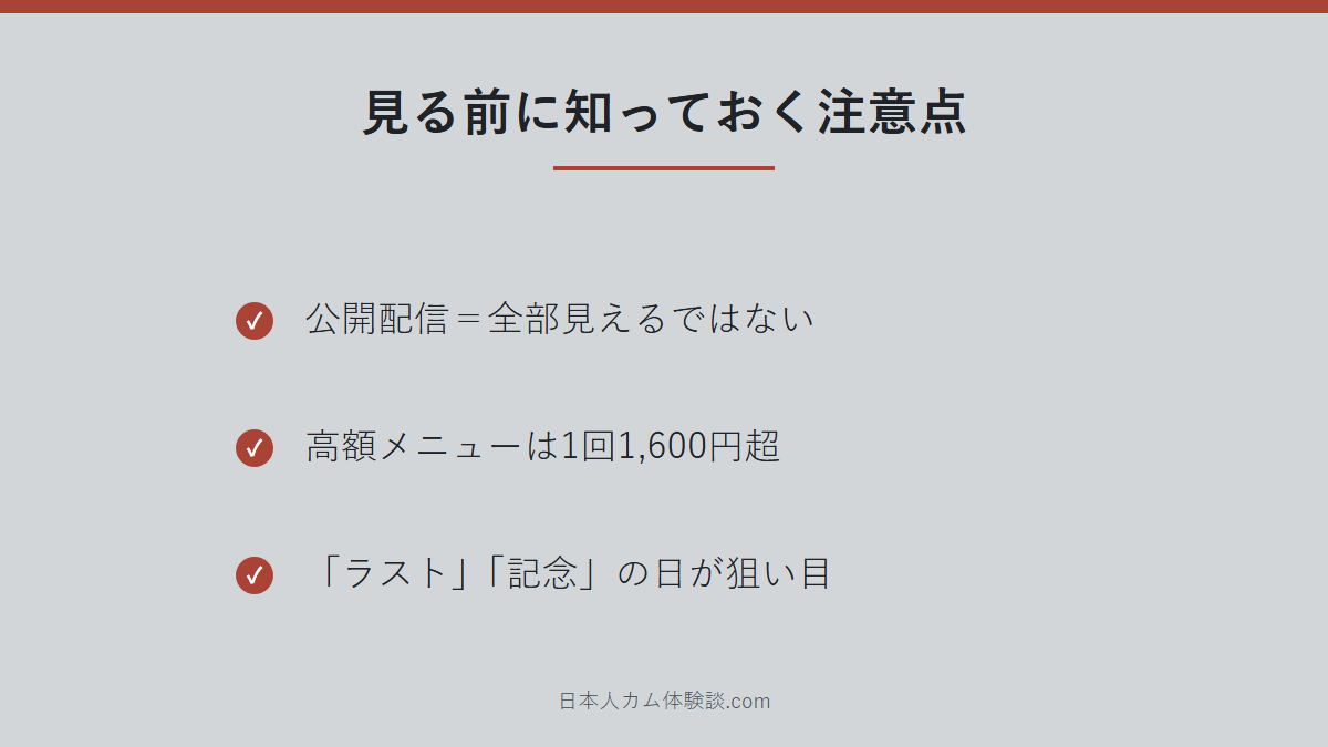注意点のまとめ画像