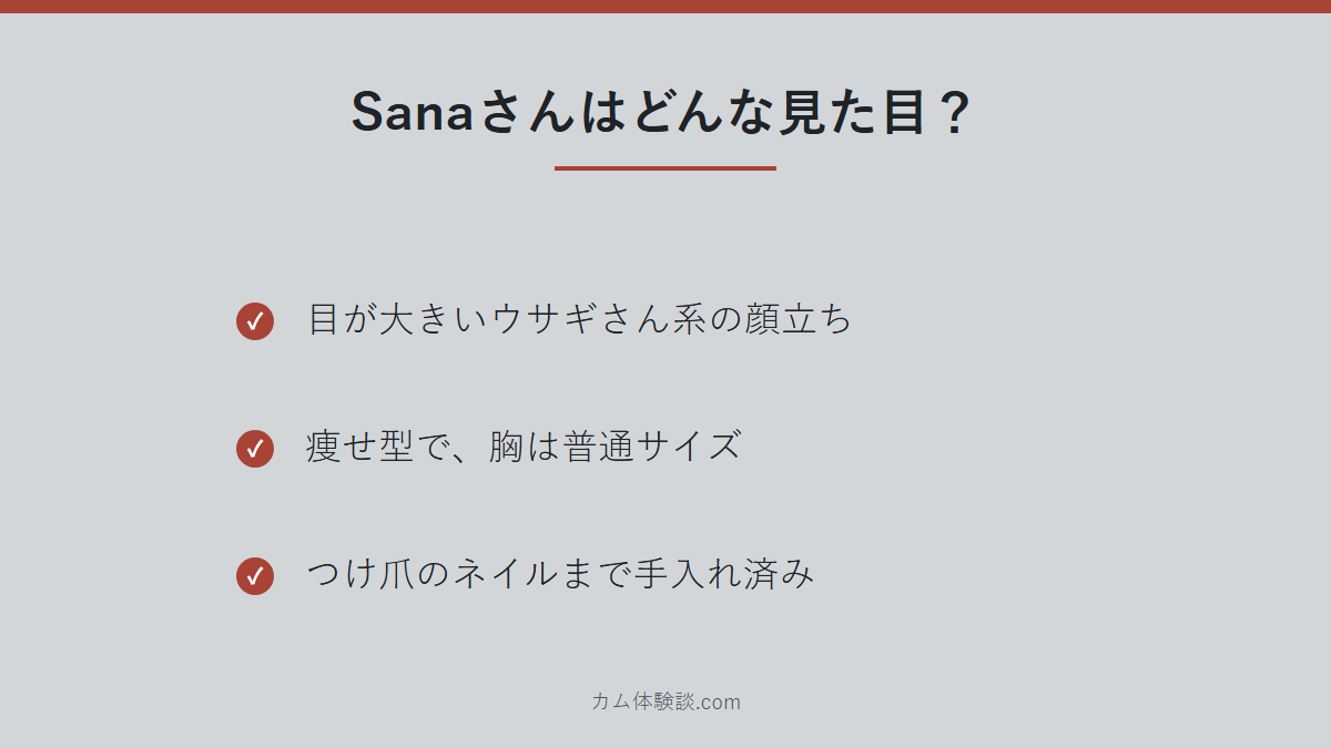 Sanaさんの見た目のまとめ画像